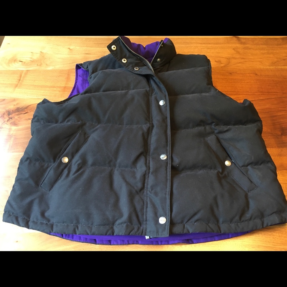 Lauren-RL black /purple winter zip vest. 2X